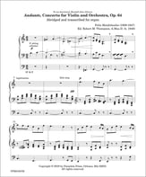 Andante Organ sheet music cover